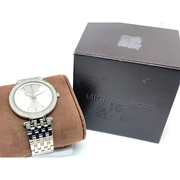 Michael Kors Women's Watch MK3190 Darci Quartz Silver Tone Stainless Steel Glitz - Picture 3 of 14